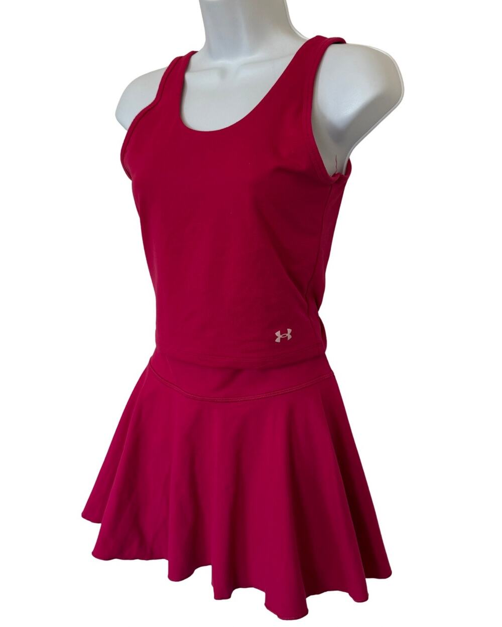 Under Armour Pink Tennis Pickleball Outfit Skort Skirt Tank Set Womens Medium M
